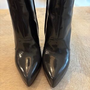 Maison Martin Margiela Black Patent Leather Ankle Boots Size 39 Made in Italy St